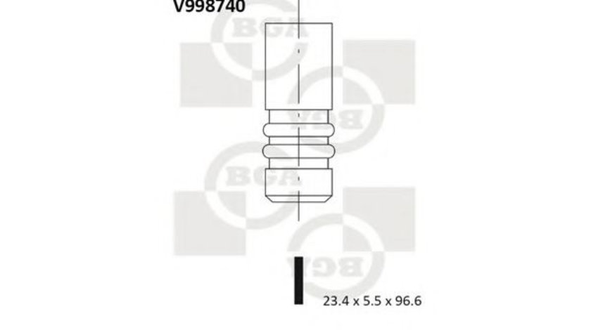 Supapa evacuare FORD FIESTA V (JH, JD) (2001 - 2010) BGA V998740 piesa NOUA