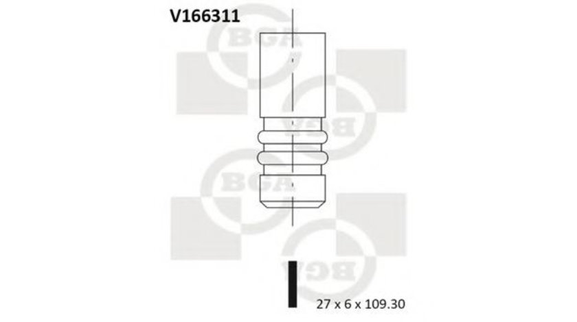 Supapa evacuare MERCEDES C-CLASS T-Model (S204) (2007 - 2014) BGA V166311 piesa NOUA