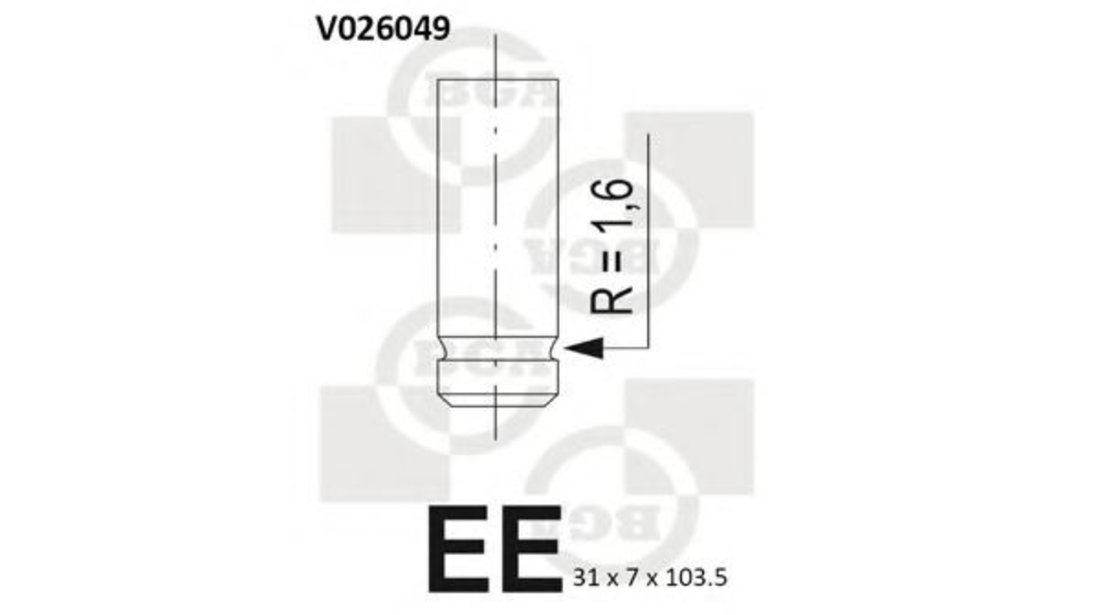 Supapa evacuare MERCEDES E-CLASS Cabriolet (A124) (1993 - 1998) BGA V026049 piesa NOUA