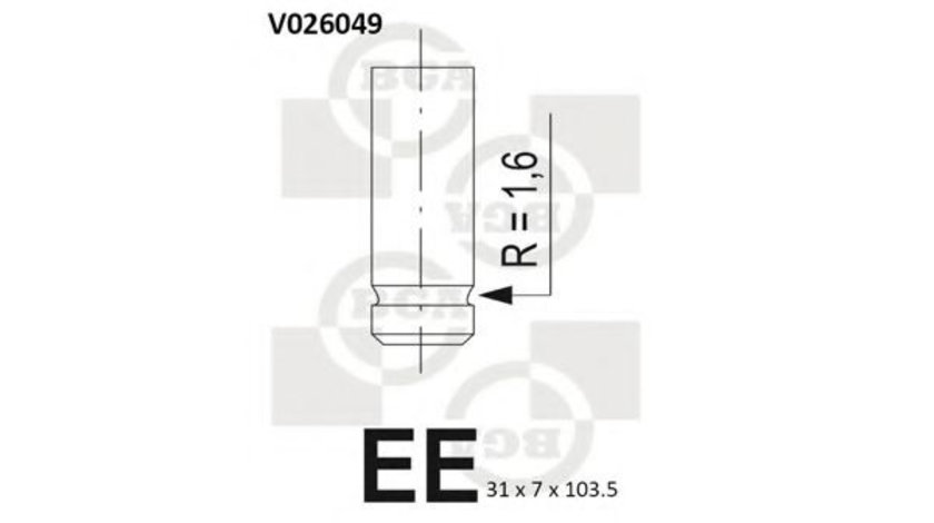 Supapa evacuare MERCEDES E-CLASS Cabriolet (A124) (1993 - 1998) BGA V026049 piesa NOUA