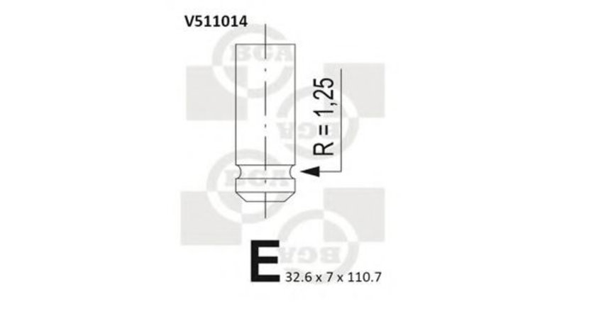 Supapa evacuare MITSUBISHI CARISMA (DA) (1995 - 2006) BGA V511014 piesa NOUA