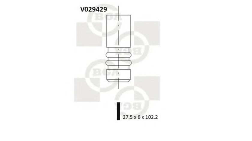 Supapa evacuare OPEL ASTRA F Hatchback (53, 54, 58, 59) (1991 - 1998) BGA V029429 piesa NOUA