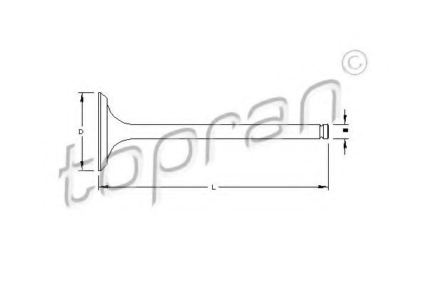 Supapa evacuare OPEL CORSA B (73, 78, 79) (1993 - 2002) TOPRAN 201 247 piesa NOUA