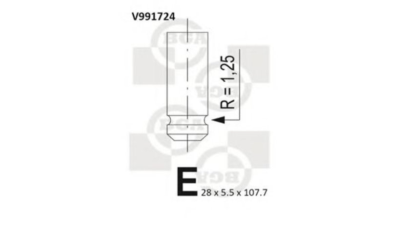 Supapa evacuare RENAULT CLIO II (BB0/1/2, CB0/1/2) (1998 - 2005) BGA V991724 piesa NOUA