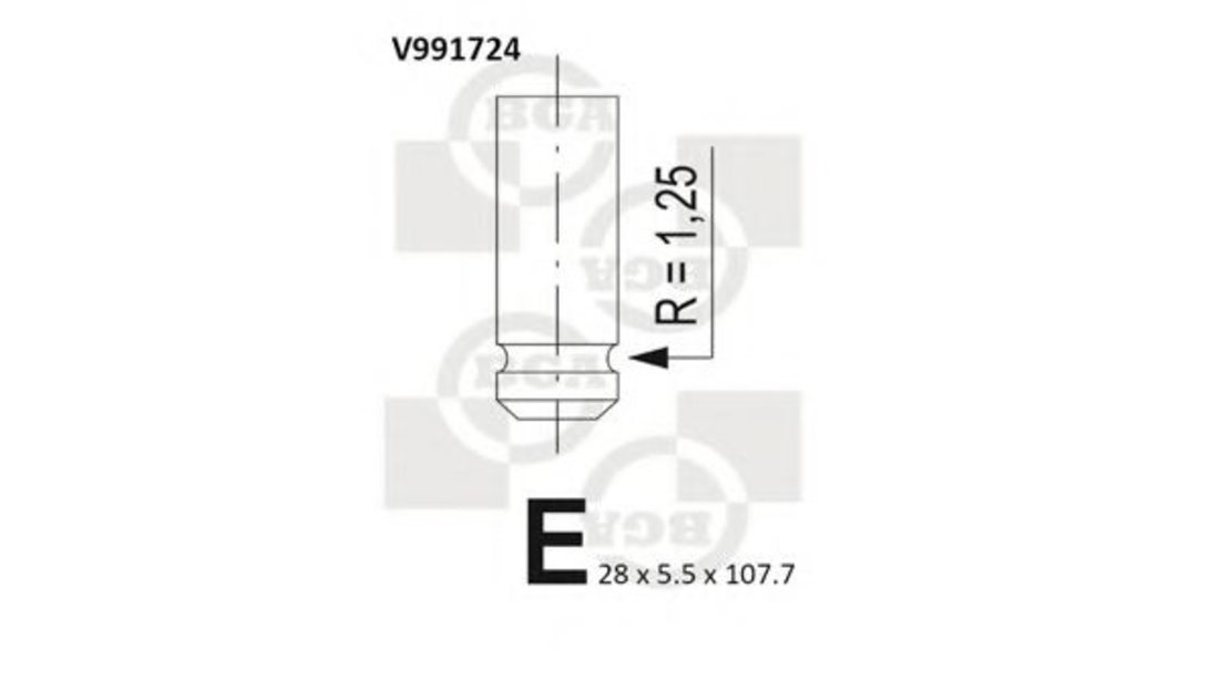 Supapa evacuare RENAULT KANGOO Express (FC0/1) (1997 - 2007) BGA V991724 piesa NOUA