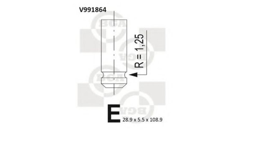 Supapa evacuare RENAULT VEL SATIS (BJ0) (2002 - 2016) BGA V991864 piesa NOUA