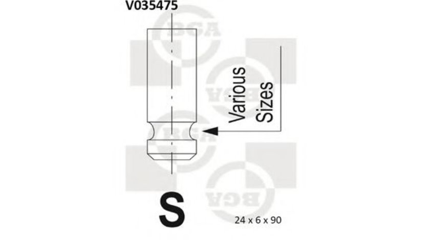 Supapa evacuare ROVER 25 (RF) (1999 - 2005) BGA V035475 piesa NOUA