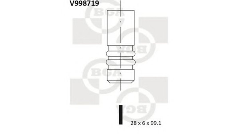 Supapa evacuare SKODA FABIA I (6Y2) (1999 - 2008) BGA V998719 piesa NOUA