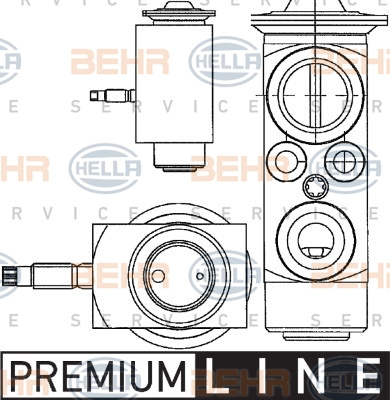 Supapa expansiune, clima (8UW351234401 HELLA) LAND ROVER,VOLVO