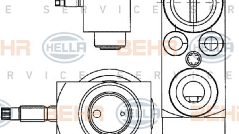 Supapa expansiune, clima (8UW351234401 HELLA) LAND ROVER,VOLVO