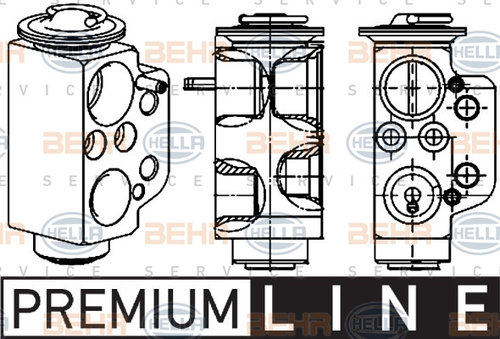 Supapa expansiune, clima (8UW351234471 HELLA) VW