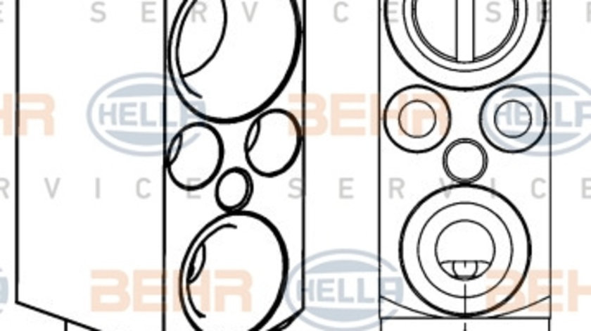 Supapa expansiune, clima (8UW351234621 HELLA) BMW