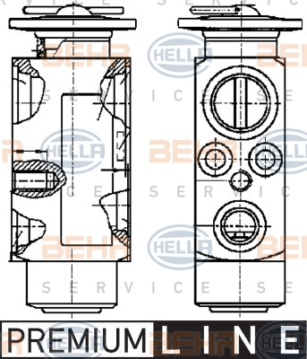 Supapa expansiune, clima (8UW351239011 HELLA) PORSCHE,VOLVO