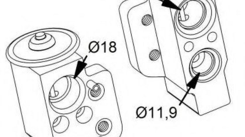 Supapa expansiune, clima AUDI A3 Cabriolet (8P7) (2008 - 2013) NRF 38417 piesa NOUA