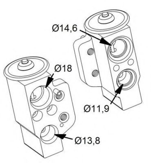 Supapa expansiune, clima VW CADDY IV Caroserie (SAA, SAH) (2015 - 2016) NRF 38417 piesa NOUA