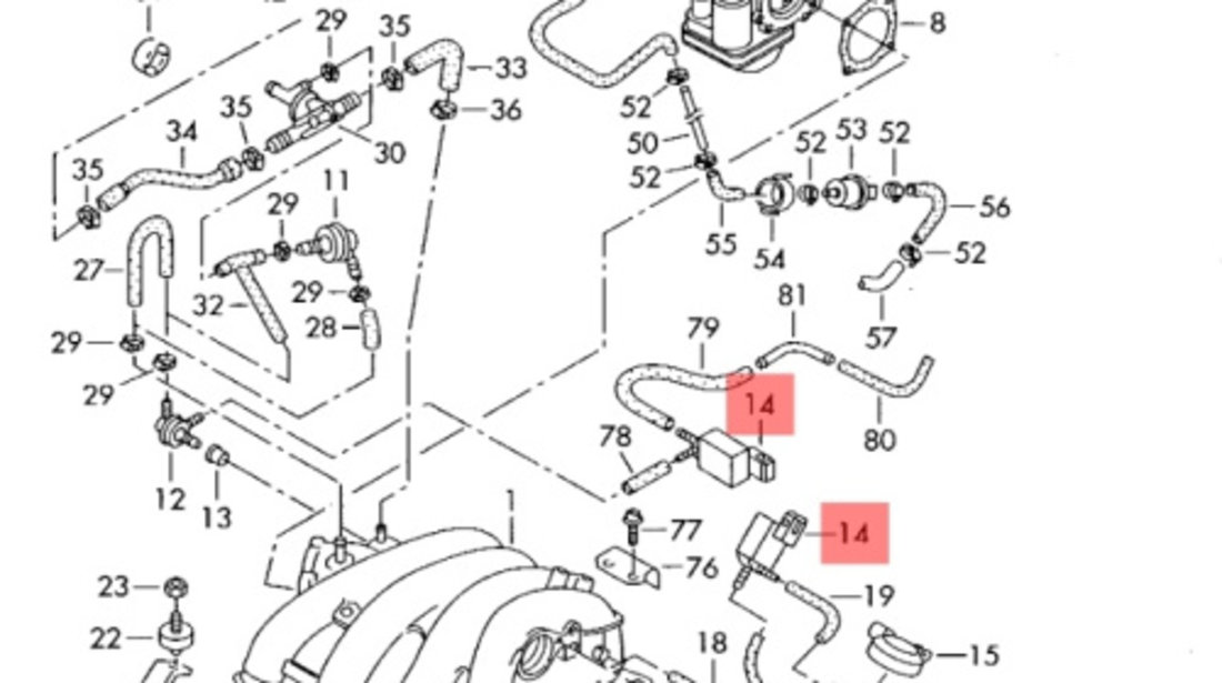 Supapa vacuum Audi A3 (8P1) Coupe 2.0 FSI 2003