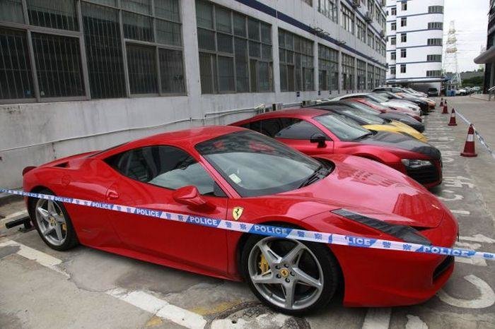 Supercaruri confiscate in Hong Kong