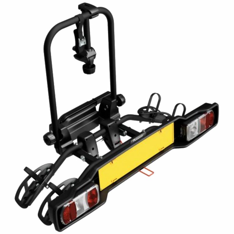 Suport 2 biciclete Peruzzo Parma 706N cu prindere pe carligul de remorcare auto, Negru Mat