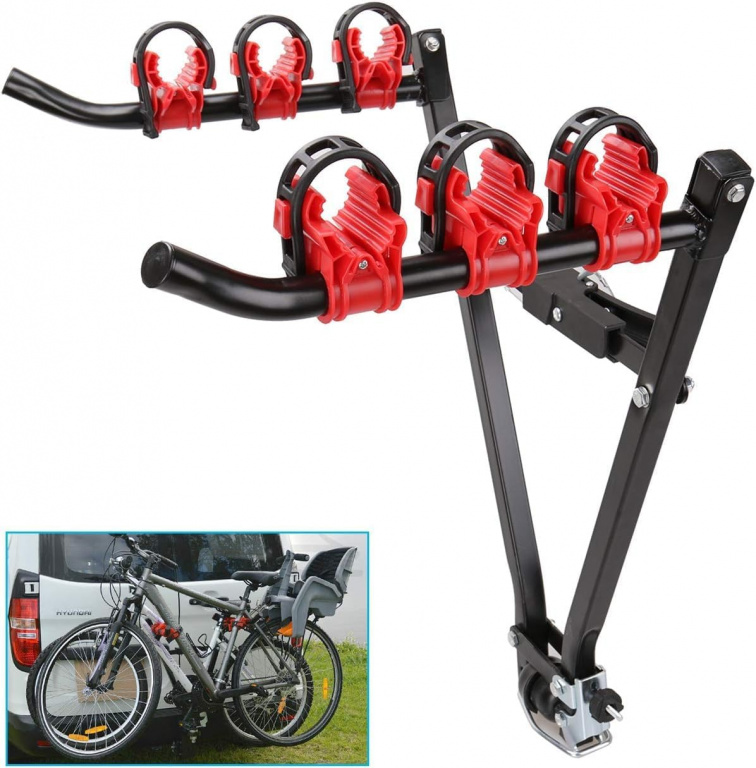 Suport 3 Biciclete Pentru Cârlig De Remorcare Capacitate De Incărcare Până La 60kg BAG100