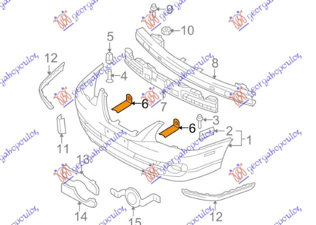 Suport Aborbant Soc Bara Fata - Hyundai Elantra 2004 , 86518-2d500