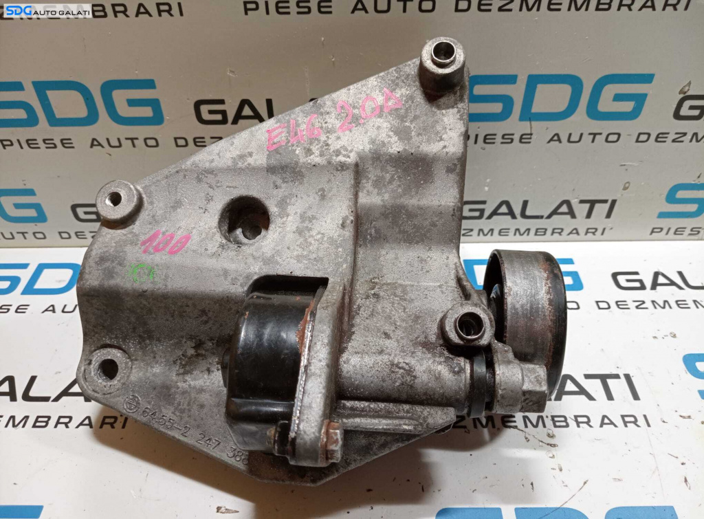 Suport Accesorii Compresor si Alternator cu Rola Intinzatoare BMW Seria 5 E39 2.0 D 320D 1995 - 2004 Cod 2247388 64552247388 [M7558]