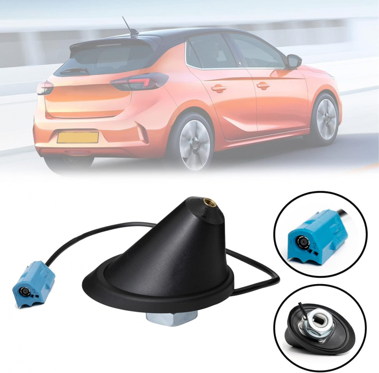Suport Antena Auto AM/FM Cu Inclinație De 57° Si Mufă Albastră Pentru Opel, GM, Vauxhall RAZ236