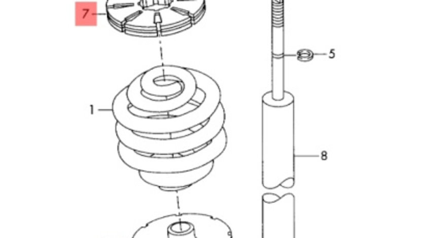 Suport arc spate Volkswagen Passat B5.5 (3B) Berlina 2004 1.8 T OEM 8E0512149C