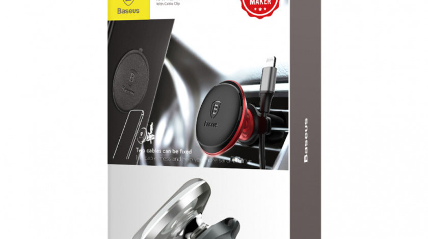 Suport Auto Magnetic Pentru Telefon Baseus Magnetic Aer Vent Silver SUGX-A0S