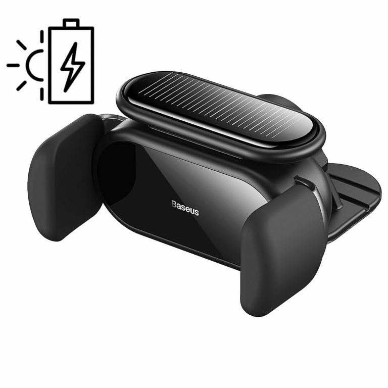 Suport Auto Solar Automat Pentru Cockpit Baseus Steel Cannon Pro Negru (SUGP010001)