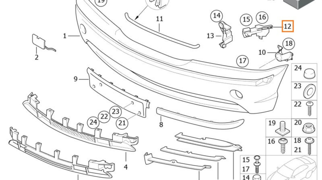 Suport Bara Fata Dreapta Am Bmw Seria 3 E46 2001-2005 51117030618