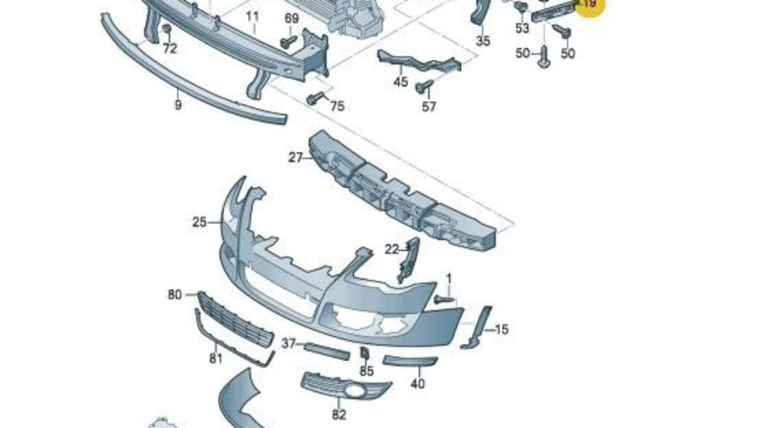 Suport Bara Fata Dreapta Am Volkswagen Passat B6 2005-2011 3C0807184