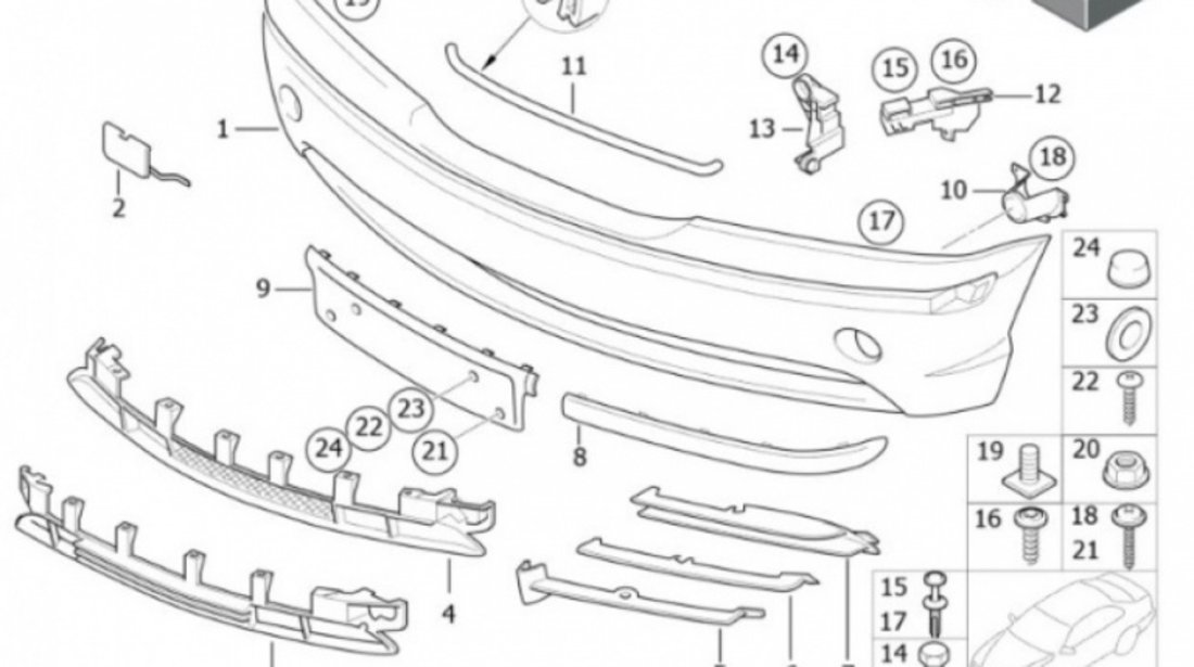 Suport Bara Fata Stanga Am Bmw Seria 3 E46 2001-2005 5111703061