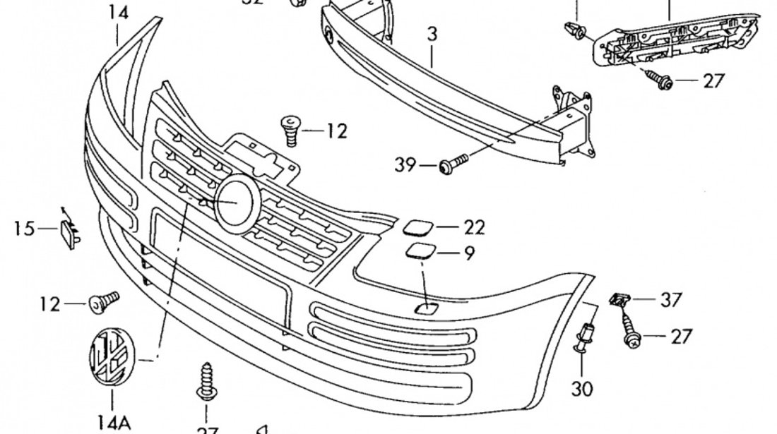 Suport Bara Fata Stanga Am Volkswagen Caddy 3 2004-2010 1T0807889B