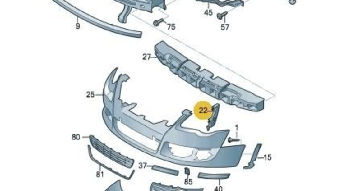 Suport Bara Fata Stanga Am Volkswagen Passat B6 2005-2011 3C0807723