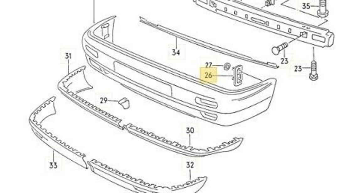 Suport bara fata stanga/dreapta Volkswagen Golf 2 (1983-1992)[19E,1G1] 165807193b