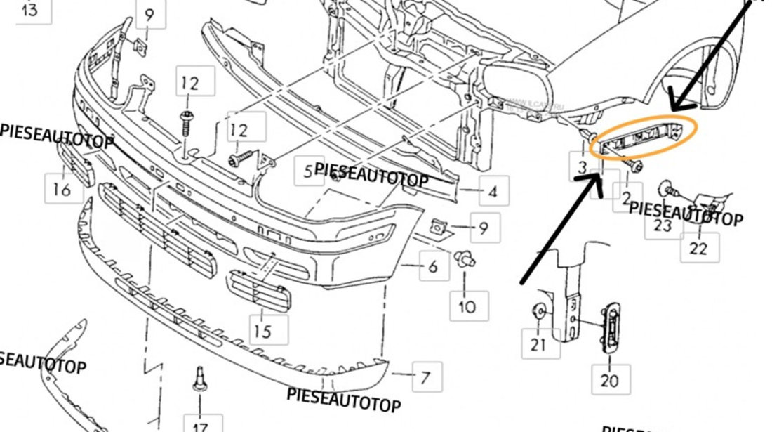 Suport bara fata stanga VW Golf 4 1998-2004 NOU 1J0807183A 1J5807183B