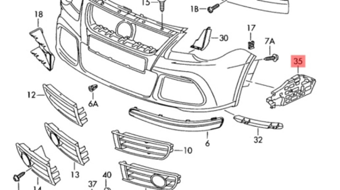 Suport bara fata Volkswagen Polo 9n 2004 2005 hatchback VOLKSWAGEN POLO (9N_) [ 2001 - 2012 ] OEM 6Q0807177A