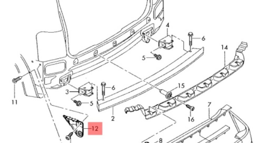 Suport bara spate dreapta Audi A2 (8Z) 2001 2002 1.4 16V AUA OEM 8Z0807376B