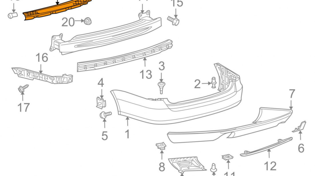 Suport Bara Spate Oe Volkswagen Golf 6 2008-2013 Combi 1K9807863A