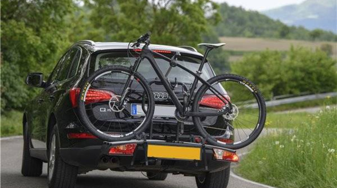 Suport biciclete Menabo Antares pentru 2 biciclete cu prindere pe carligul de remorcare auto, pliabil