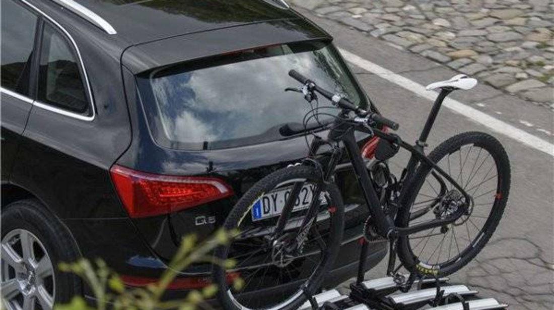 Suport biciclete Menabo Antares Plus pentru 3 biciclete cu prindere pe carligul de remorcare auto, pliabil