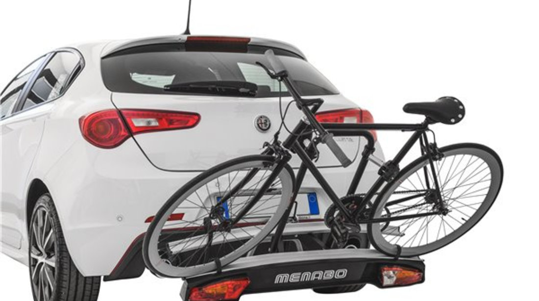 Suport biciclete Menabo Merak Tilting pentru 2 biciclete cu prindere pe carligul de remorcare auto