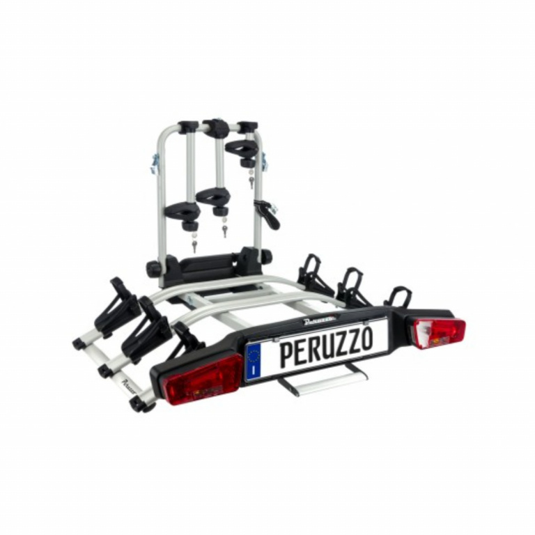 Suport biciclete Peruzzo Zephyr 713/3E cu prindere pe carligul de remorcare auto - pentru 3 biciclete electrice