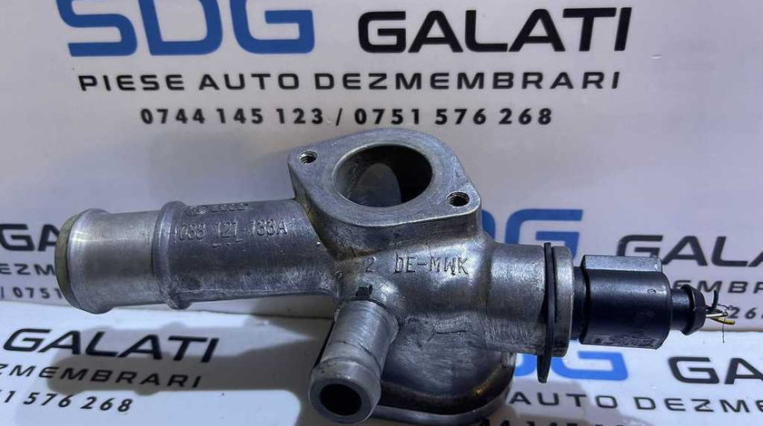 Suport Carcasa Termostat Flansa Senzor Temperatura Apa Audi A3 8L 1.9 TDI AGR AHF ALH ASV ATD ASZ AXR 1997 - 2003 Cod 038121133A