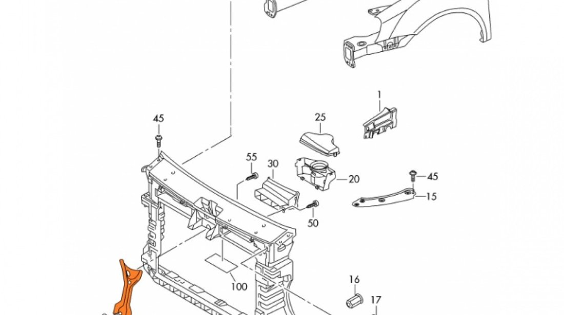 Suport Central Trager Am Volkswagen Touran 1T3 2010-2015 1T0805567A