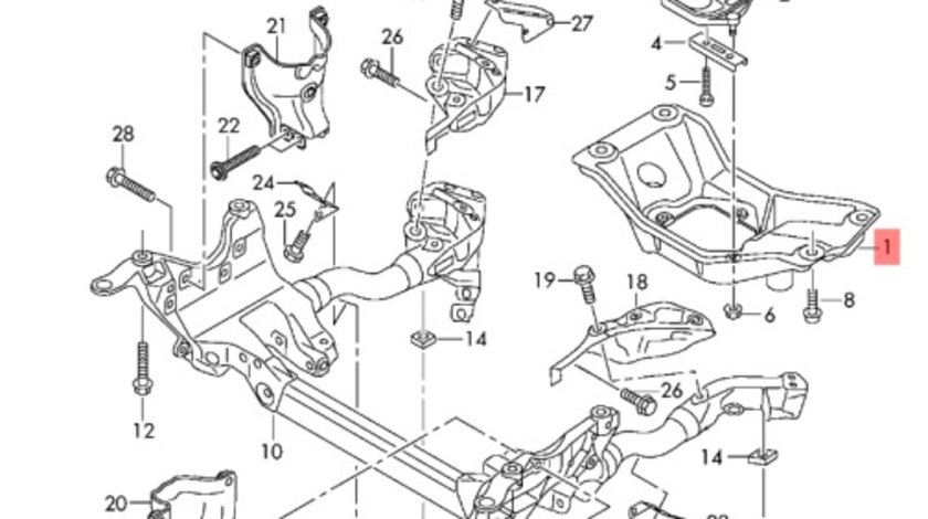 Suport cutie de viteze Audi A4 B8 2.0 TDI CAG Sedan 2009 OEM 8K0399263T