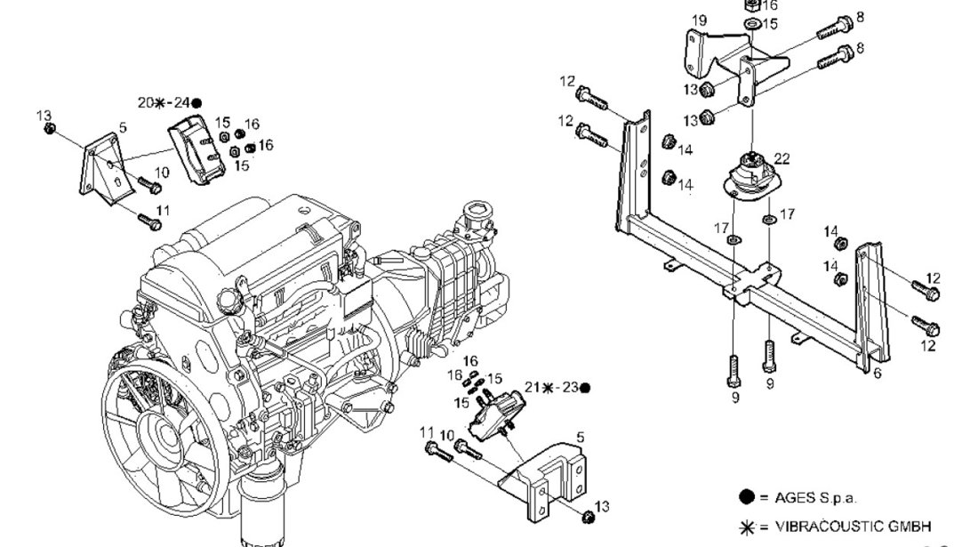 Suport cutie viteze Iveco Daily IV motor 3,0 D IVECO OE 504074159