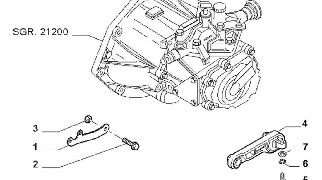 Suport cutie viteze motor 1,4 benzina Fiat Linea FIAT OE 51 813 607