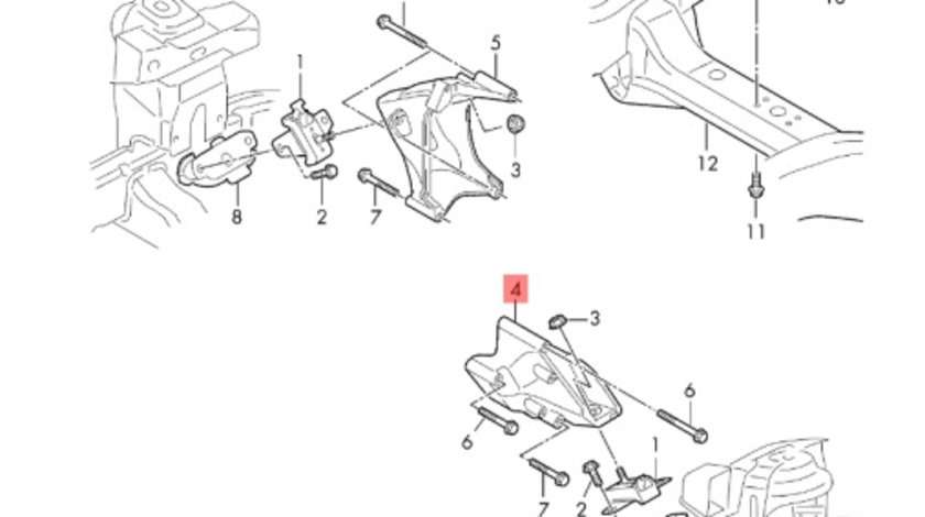 Suport de motor stanga 2.0 Bi -TDI CSHA Volkswagen Amarok 2014 2015 OEM 03L199307B