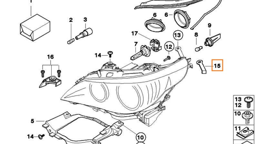 Suport Far Dreapta Oe Bmw Seria 5 E61 2003-2010 63126949634